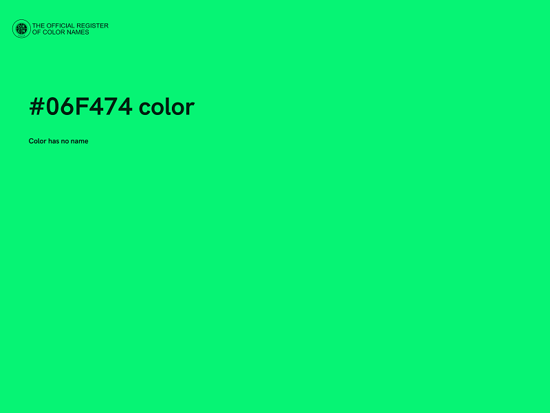 #06F474 color image
