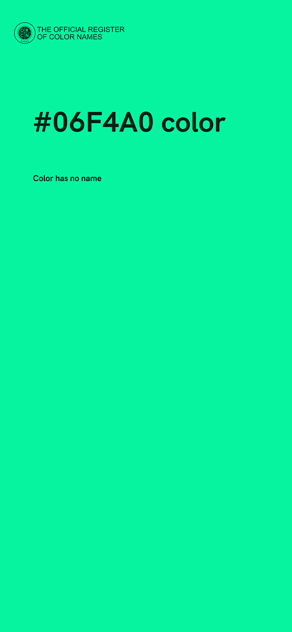 #06F4A0 color image