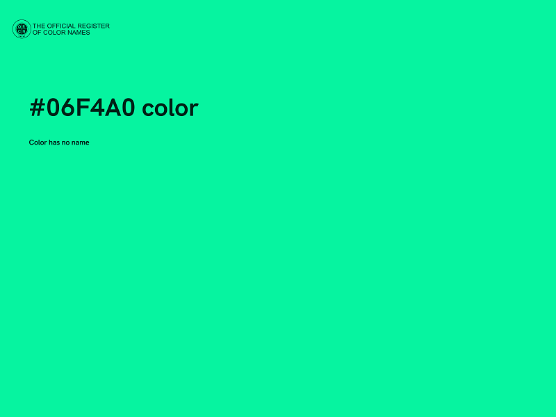 #06F4A0 color image
