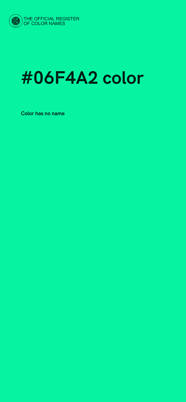 #06F4A2 color image