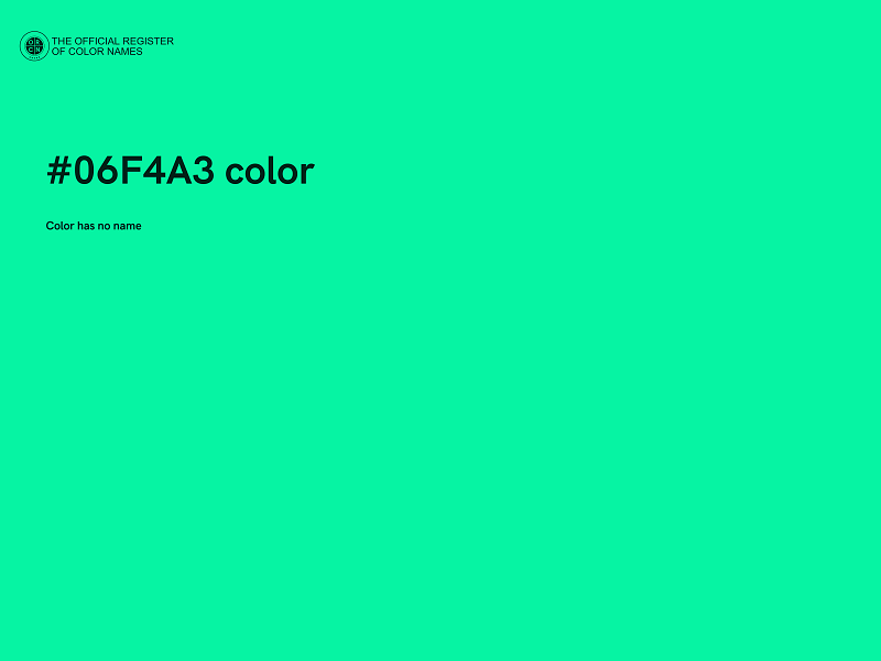 #06F4A3 color image