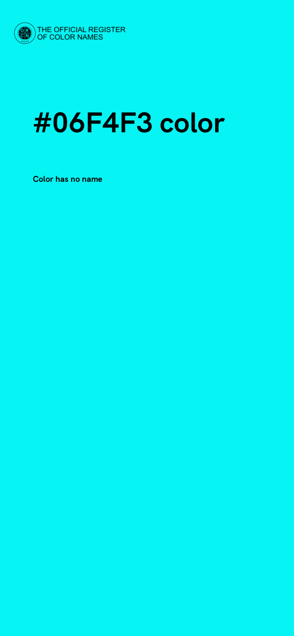 #06F4F3 color image