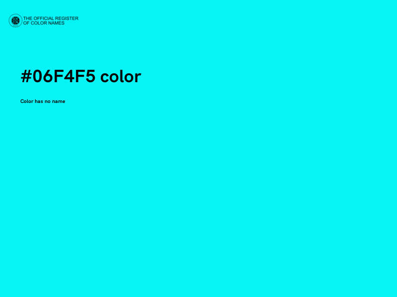 #06F4F5 color image