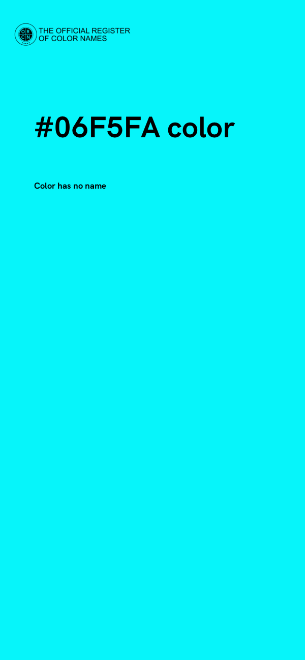 #06F5FA color image