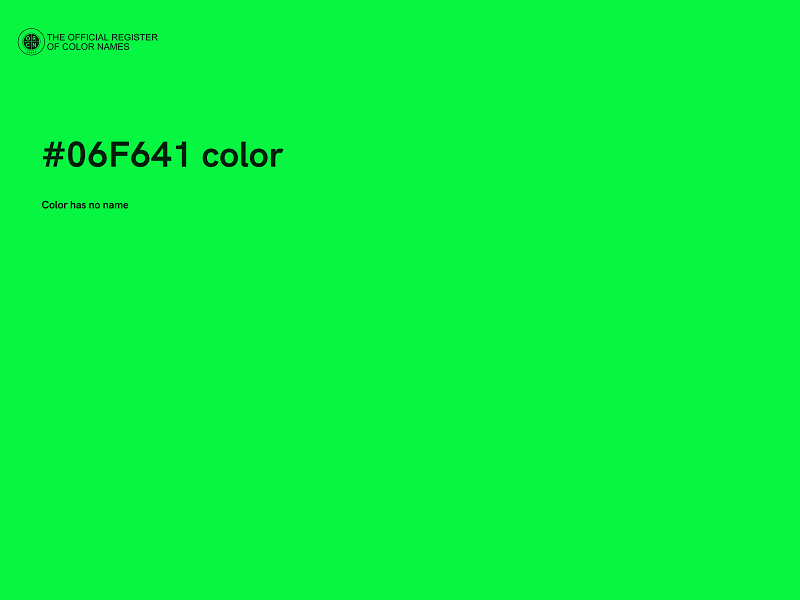 #06F641 color image
