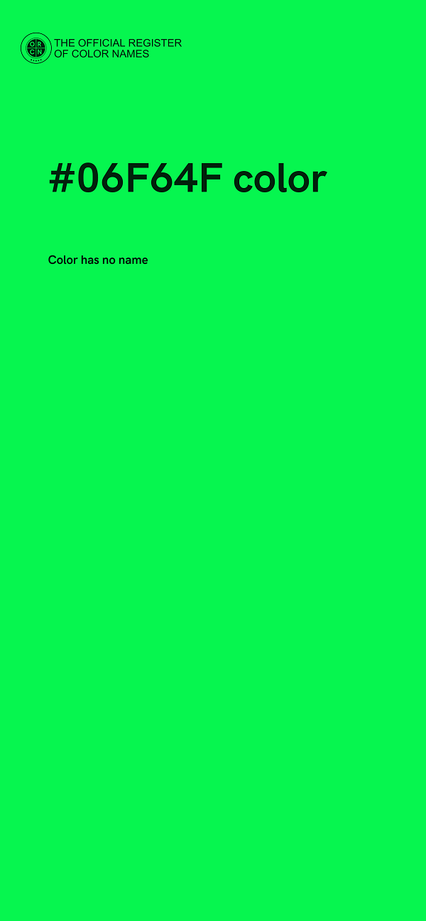 #06F64F color image