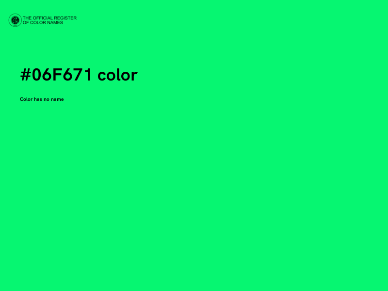 #06F671 color image