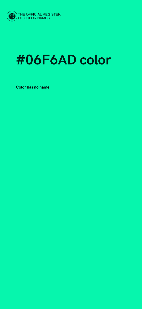 #06F6AD color image