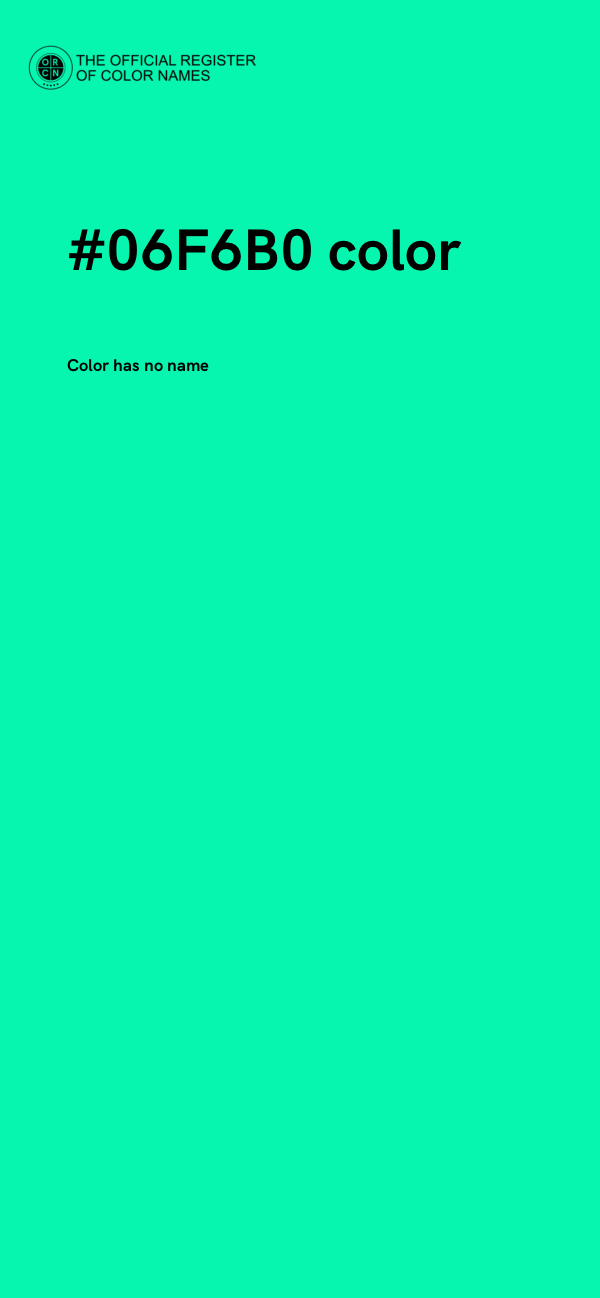 #06F6B0 color image