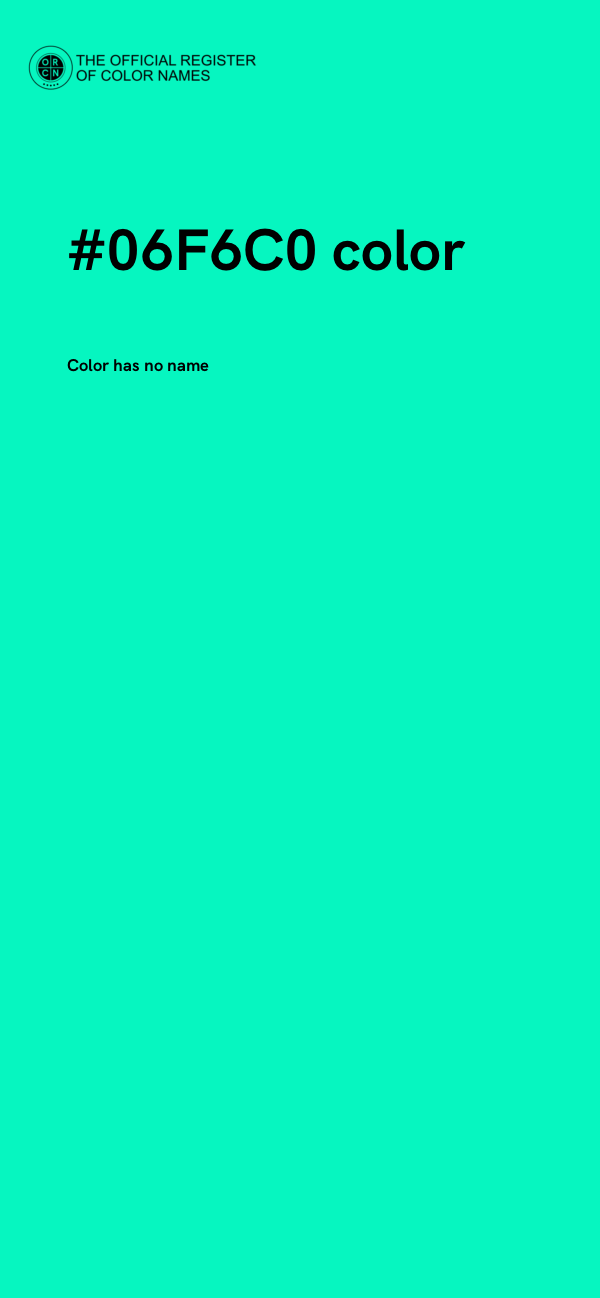 #06F6C0 color image