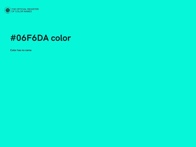 #06F6DA color image