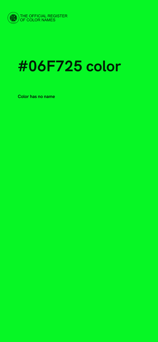#06F725 color image