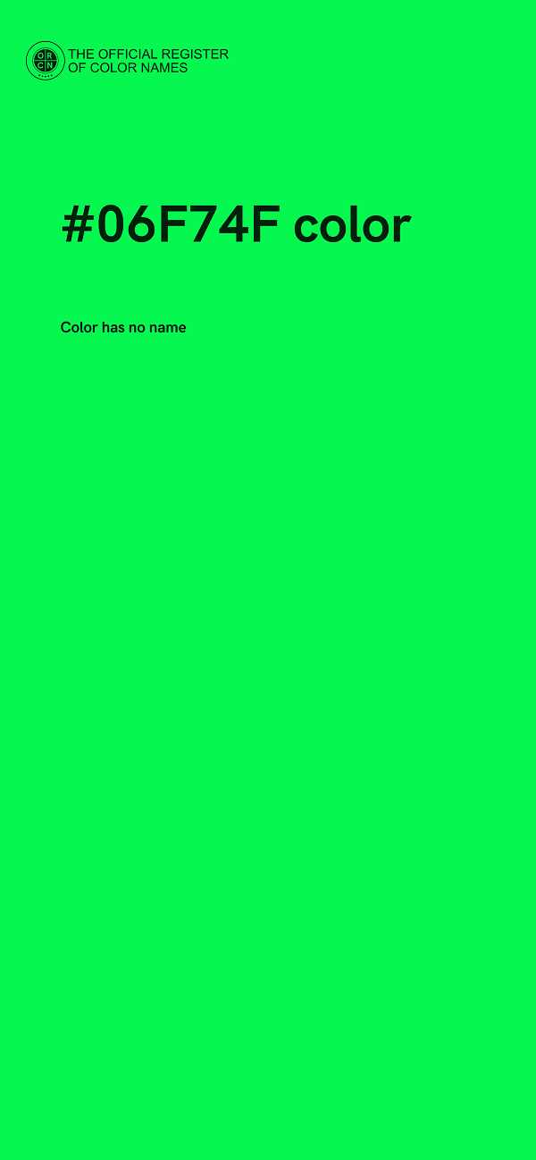 #06F74F color image