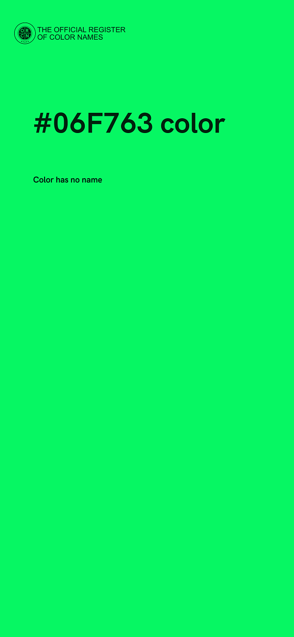 #06F763 color image