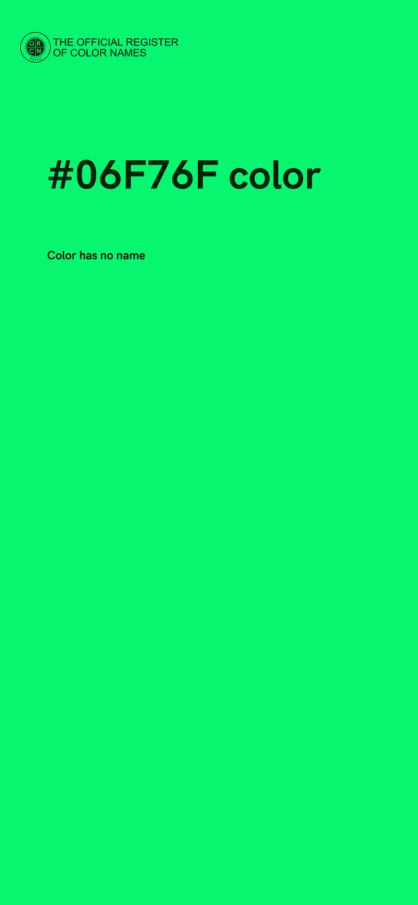 #06F76F color image