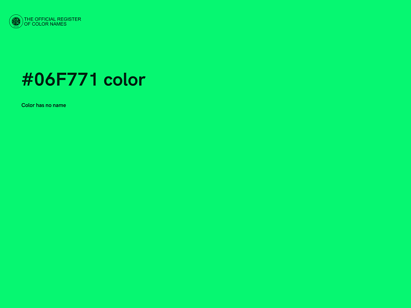 #06F771 color image