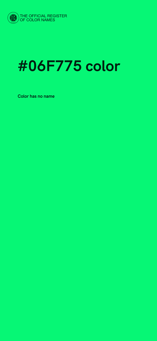 #06F775 color image