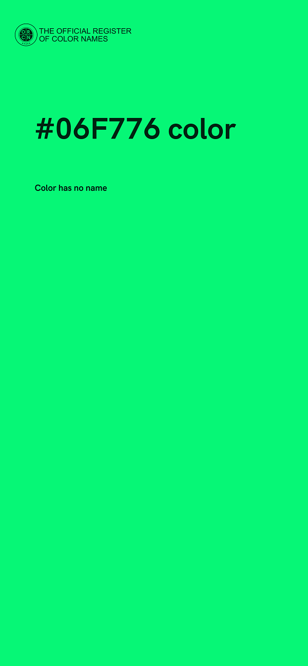 #06F776 color image