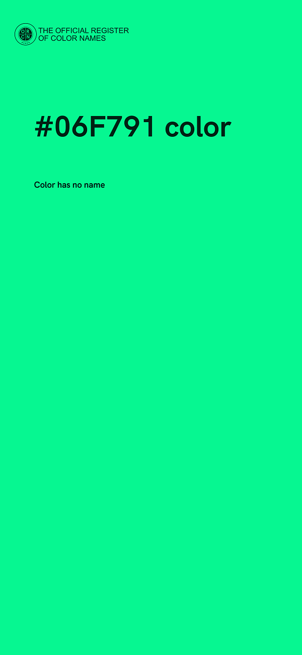 #06F791 color image