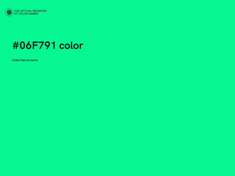 #06F791 color image