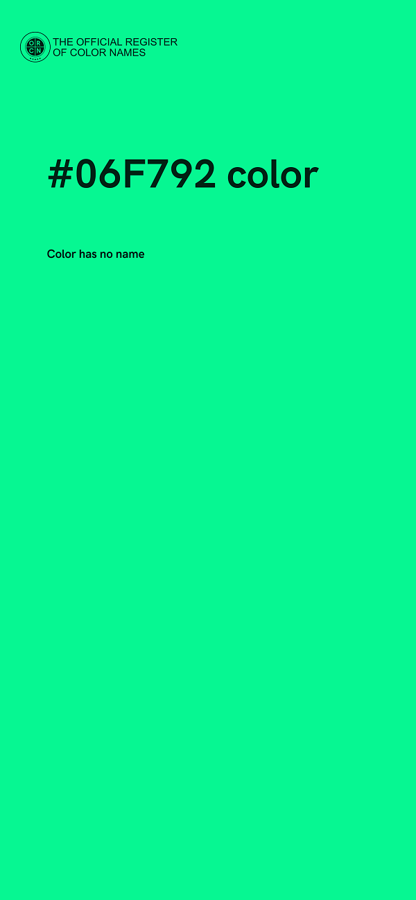 #06F792 color image
