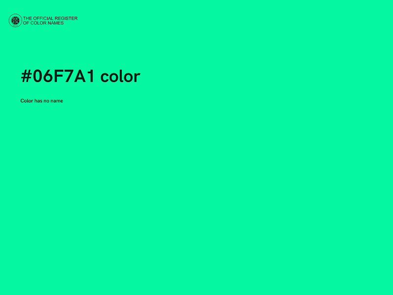 #06F7A1 color image