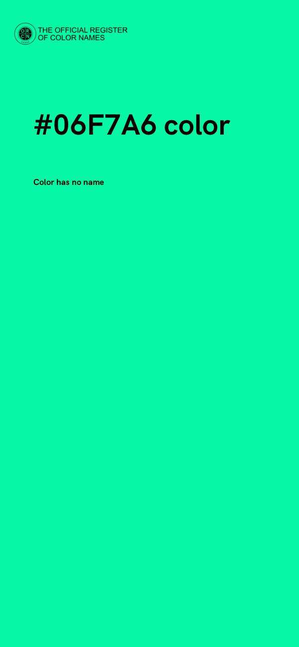 #06F7A6 color image