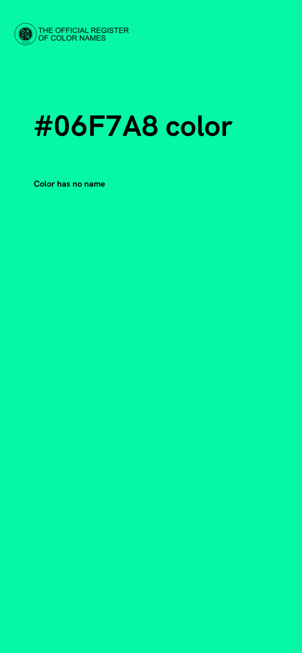 #06F7A8 color image