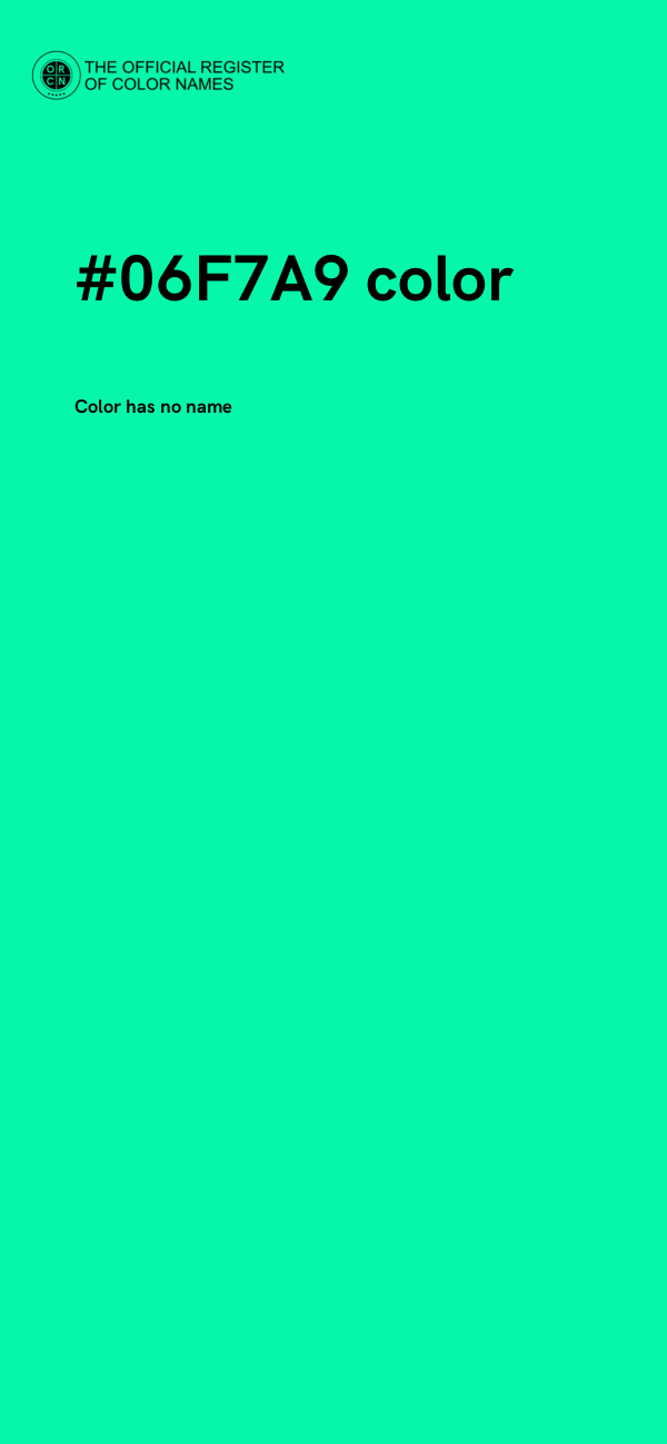 #06F7A9 color image