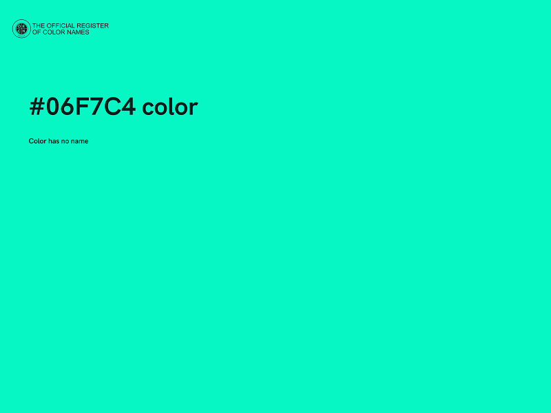#06F7C4 color image
