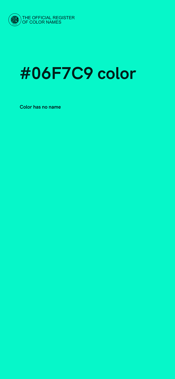 #06F7C9 color image