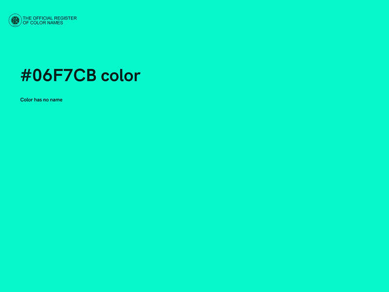 #06F7CB color image