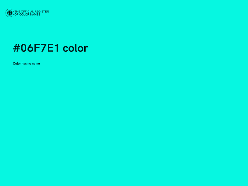 #06F7E1 color image