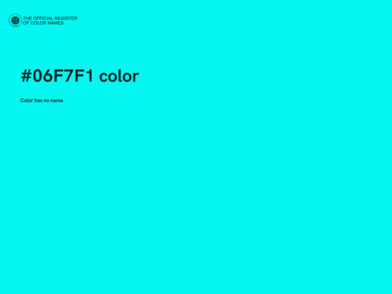 #06F7F1 color image