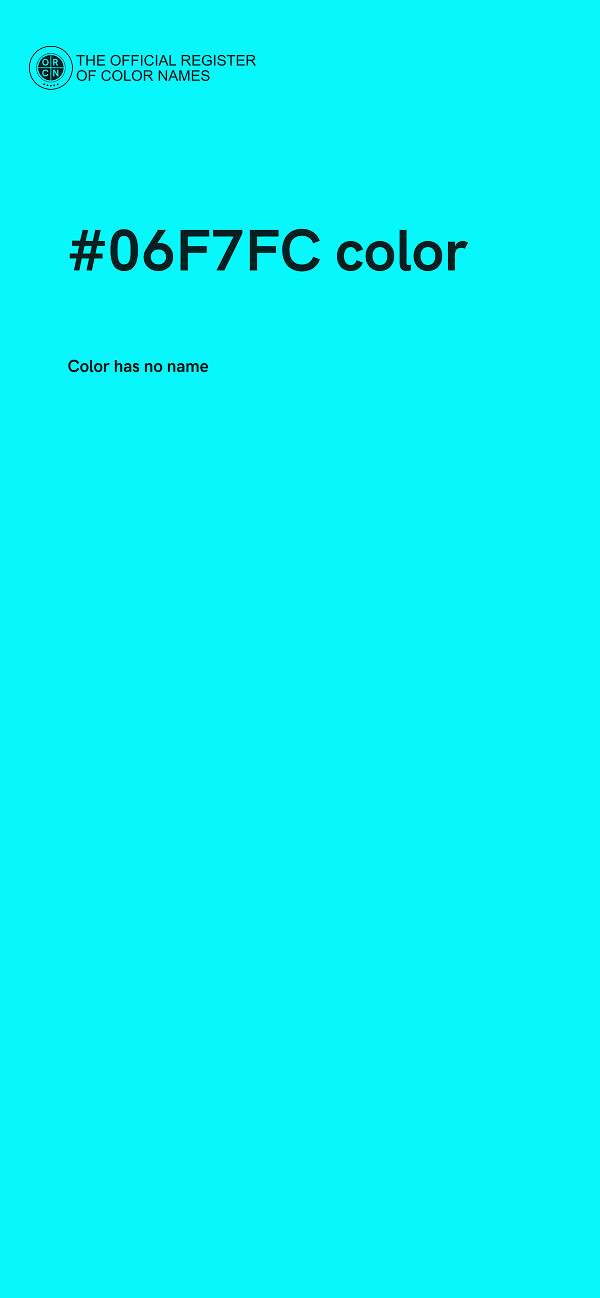 #06F7FC color image