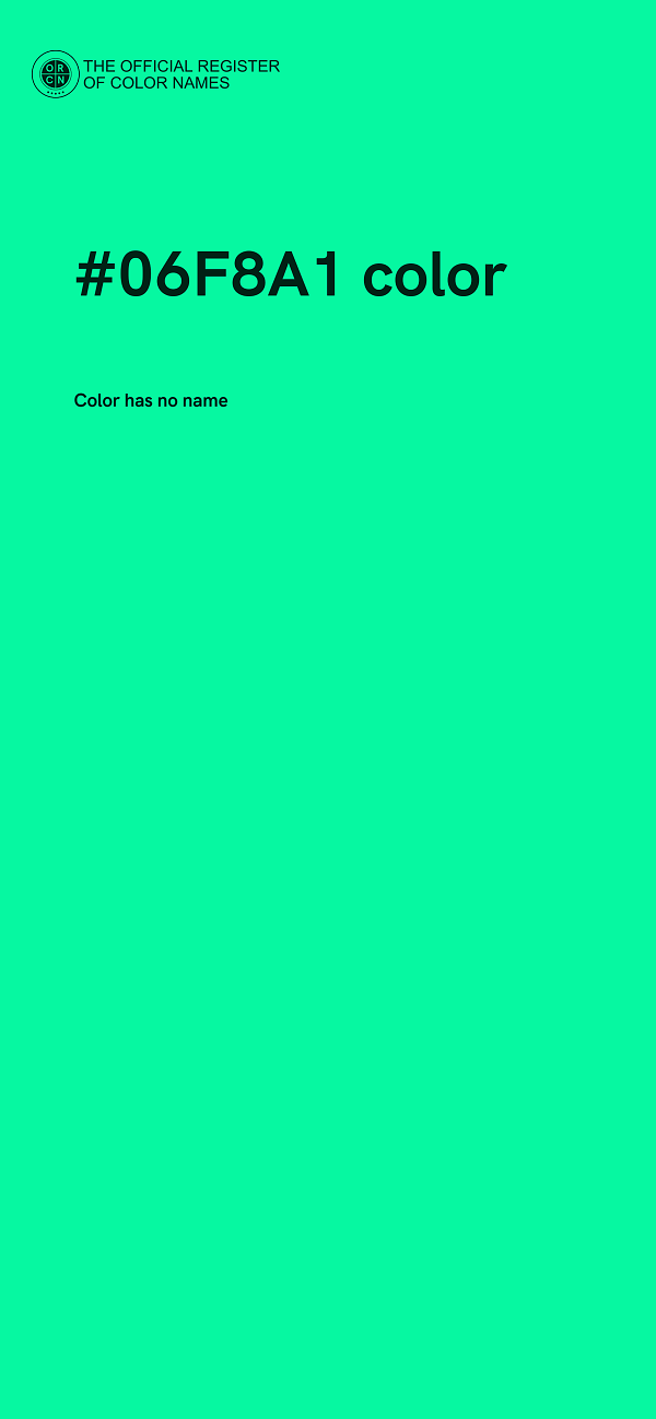 #06F8A1 color image