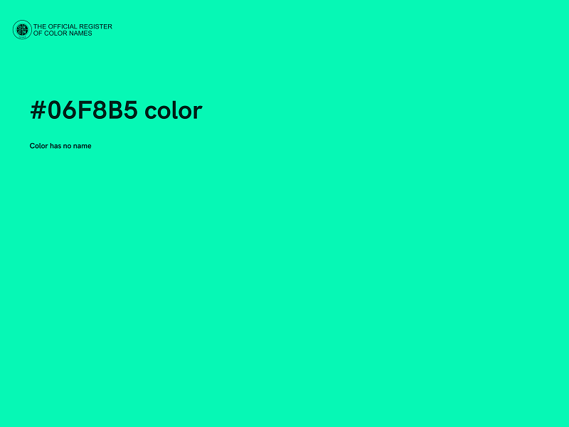 #06F8B5 color image
