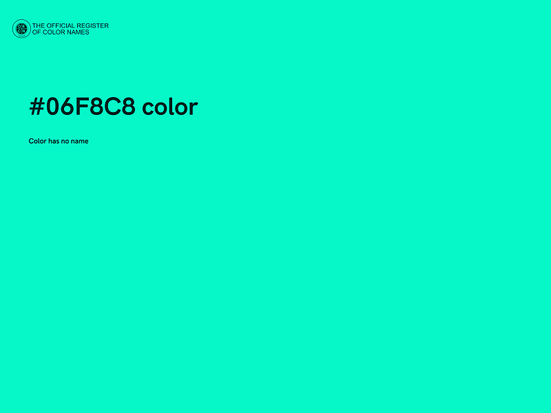 #06F8C8 color image