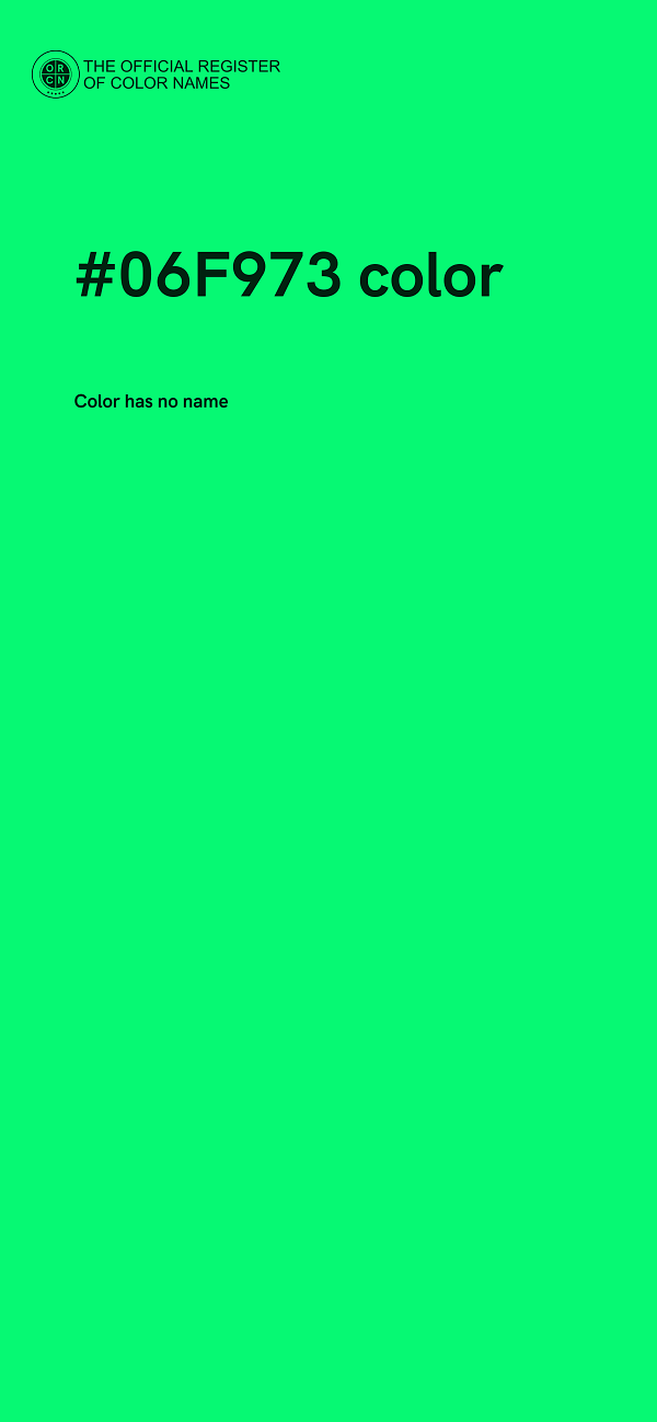 #06F973 color image