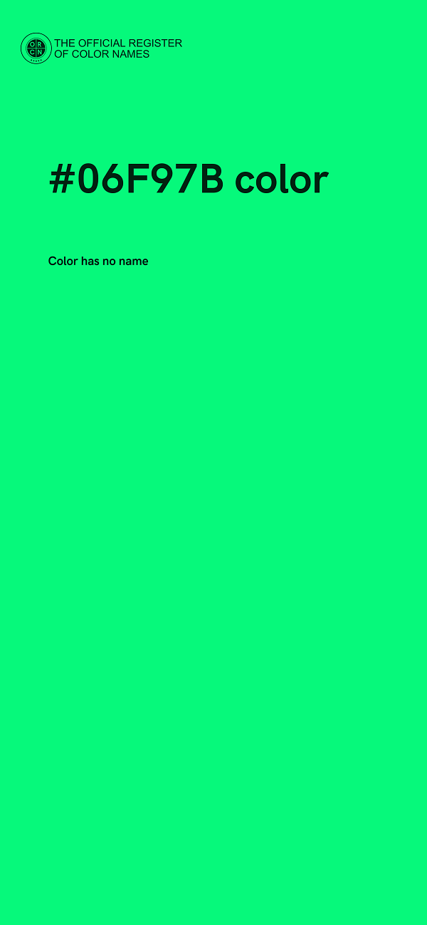 #06F97B color image