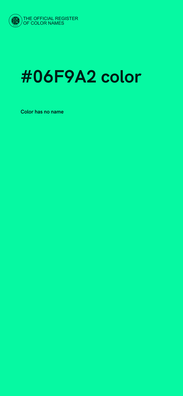 #06F9A2 color image
