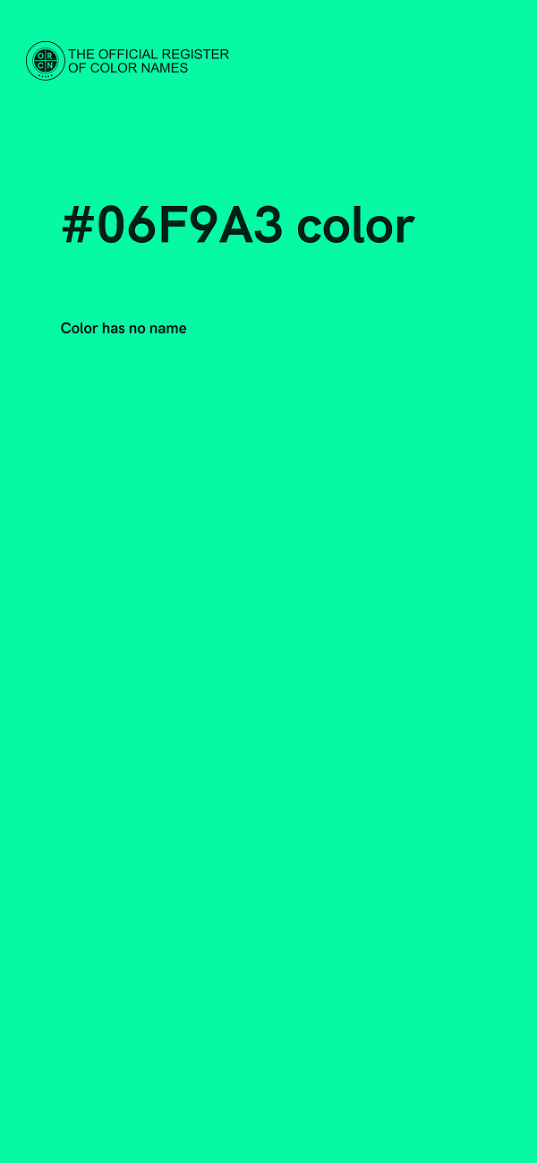 #06F9A3 color image