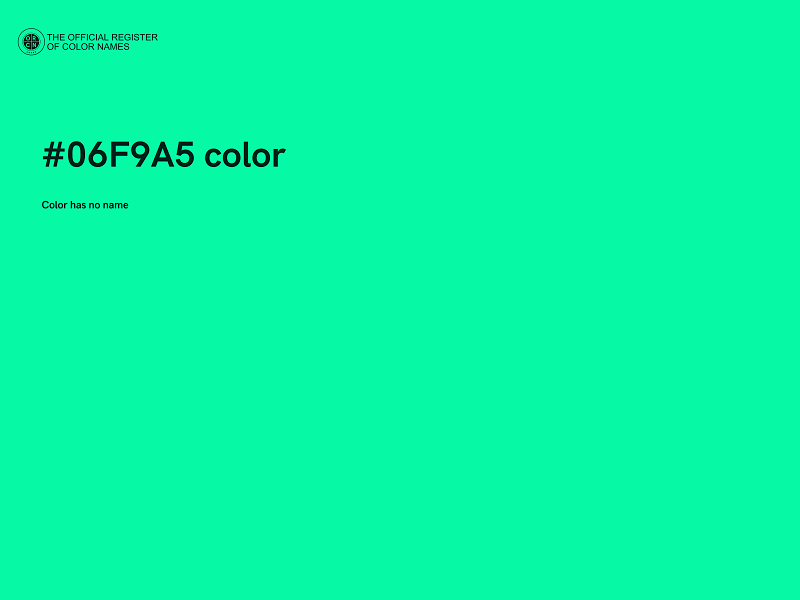 #06F9A5 color image
