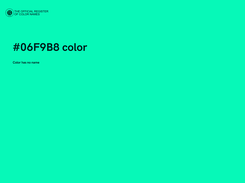 #06F9B8 color image