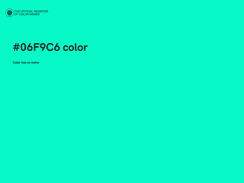 #06F9C6 color image
