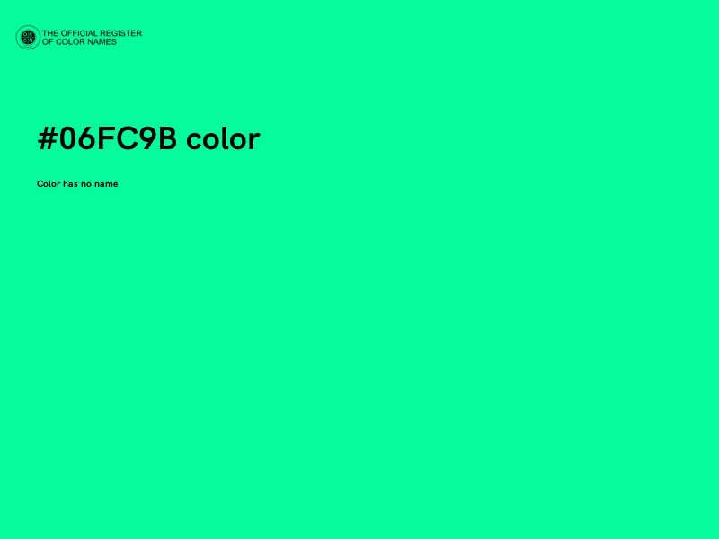 #06FC9B color image