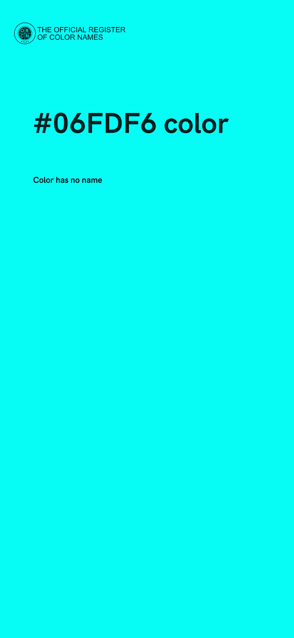#06FDF6 color image