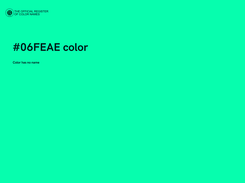 #06FEAE color image