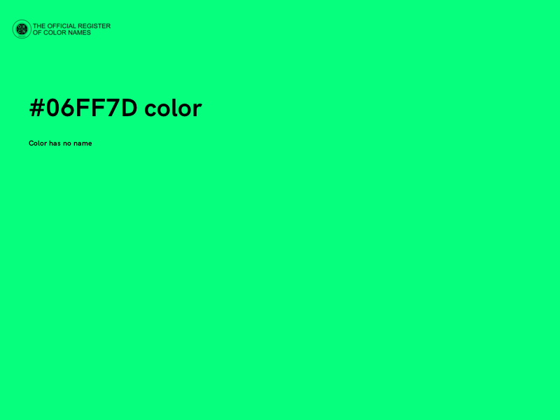 #06FF7D color image