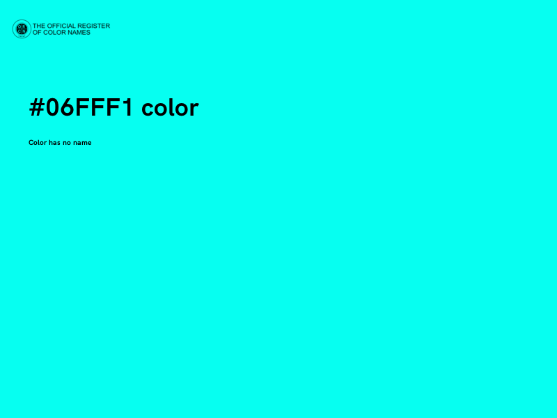 #06FFF1 color image